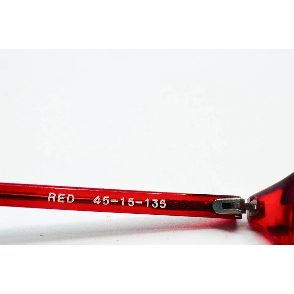 New Globe Eyeglass Frames Womens Red L 4309 Oval Full Rim 45-15-135
